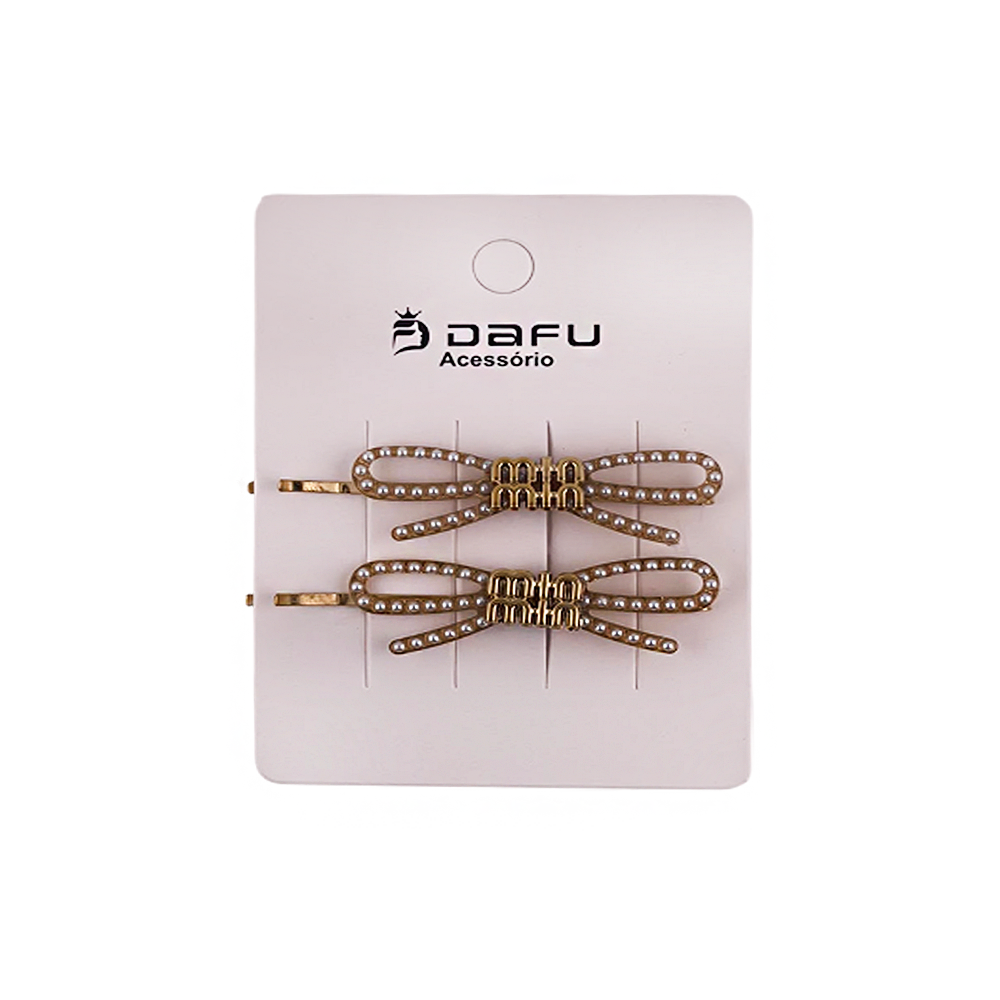 Presilha para Cabelo Laço com Perola min - DF416-PR3803-2