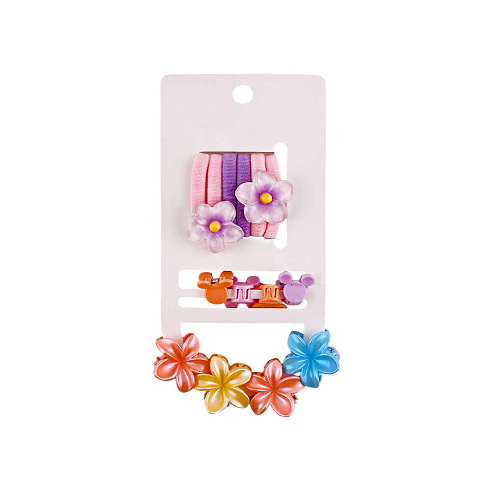 Rabicó + Presilha para Cabelo Flor - DF418-PR3510-2