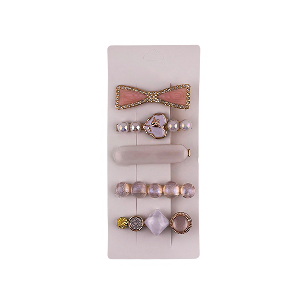 Kit Presilha para Cabelo com Laço Pedraria e Flor - DF419-PR2010-7