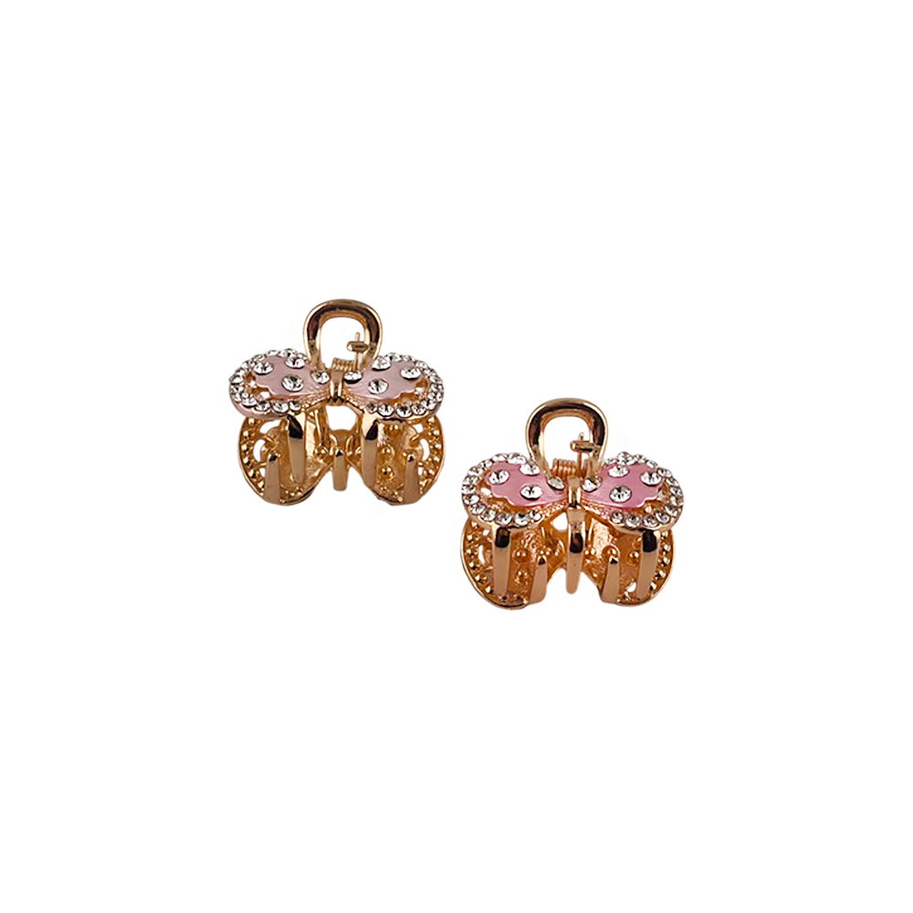 Piranha para Cabelo Laço Dourado com Pedraria - DF426-PR4305-5