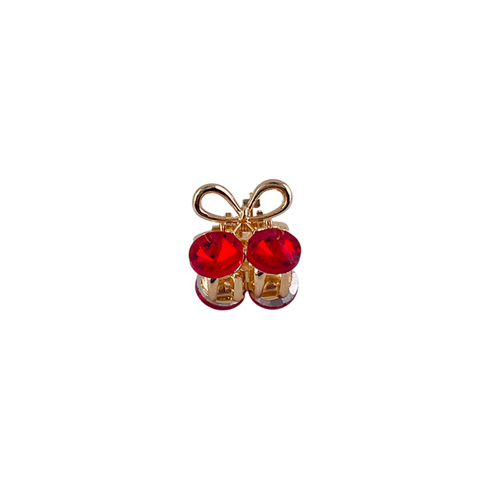 Piranha para Cabelo Cereja Dourado e Prata - DF433-PR4508-3