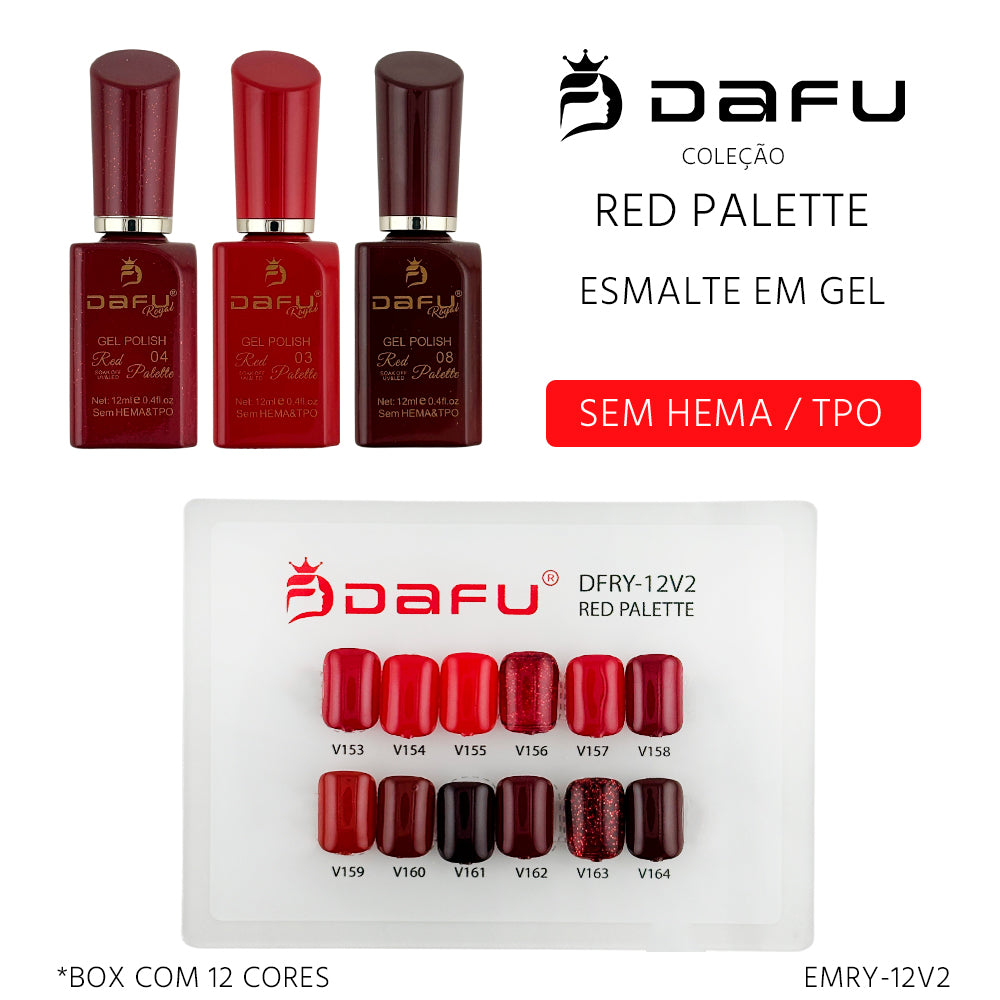 Esmalte em Gel Red Palette 12 cores - EMRY-12V2