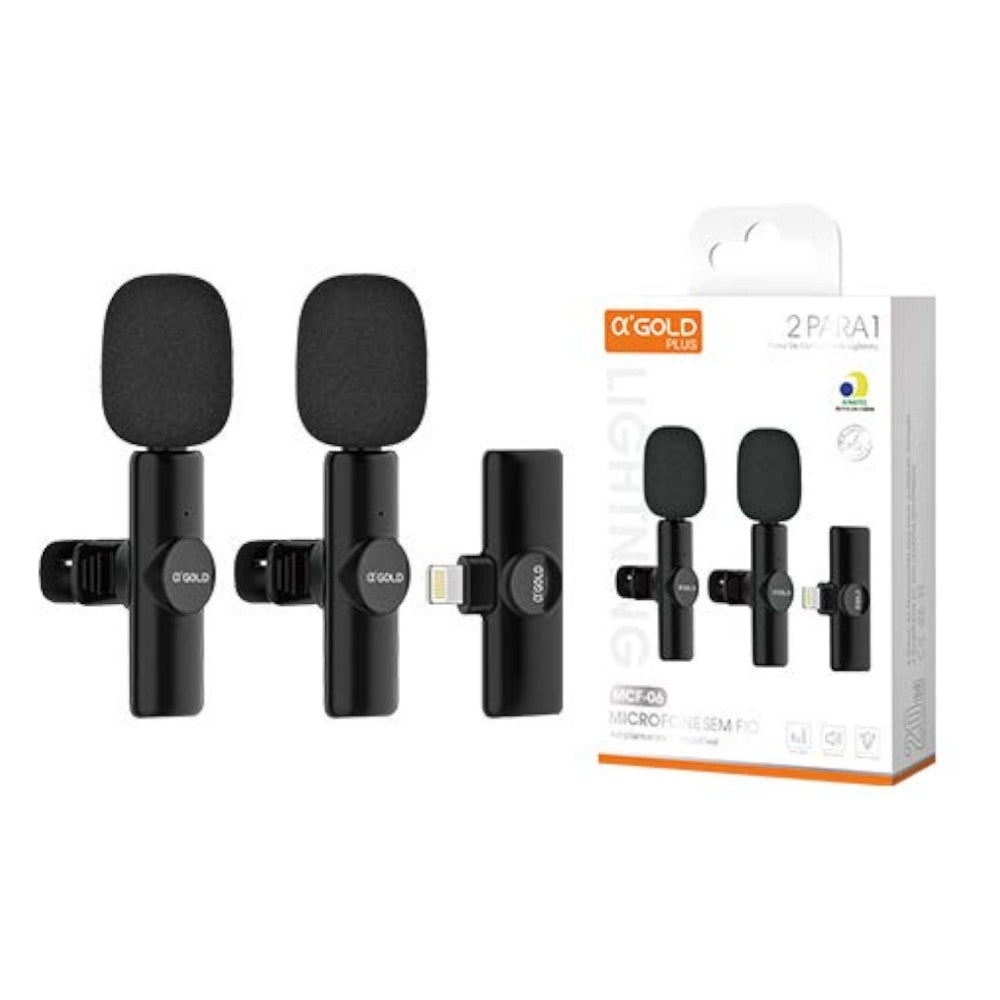 Par de microfone sem fio Lightining MCF-06