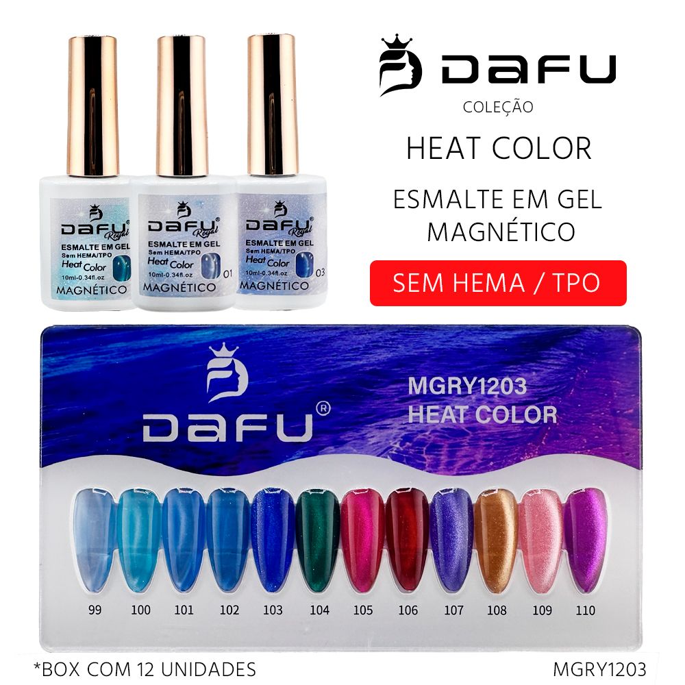 Esmalte em Gel Heat Color Magnético - (12 cores) - MGRY1203