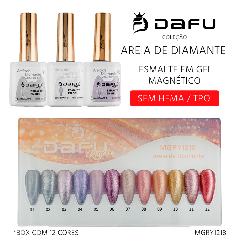 Esmalte em Gel Magnetico Areia de Diamante Sem Hema/TPO 10ml - MGRY1218
