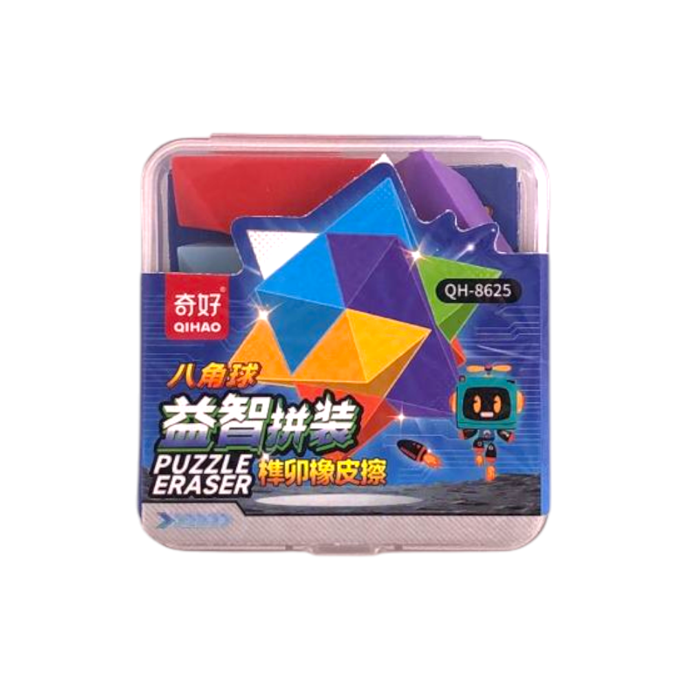 Borracha Escolar Puzzle - 12 Unid - QH-8625