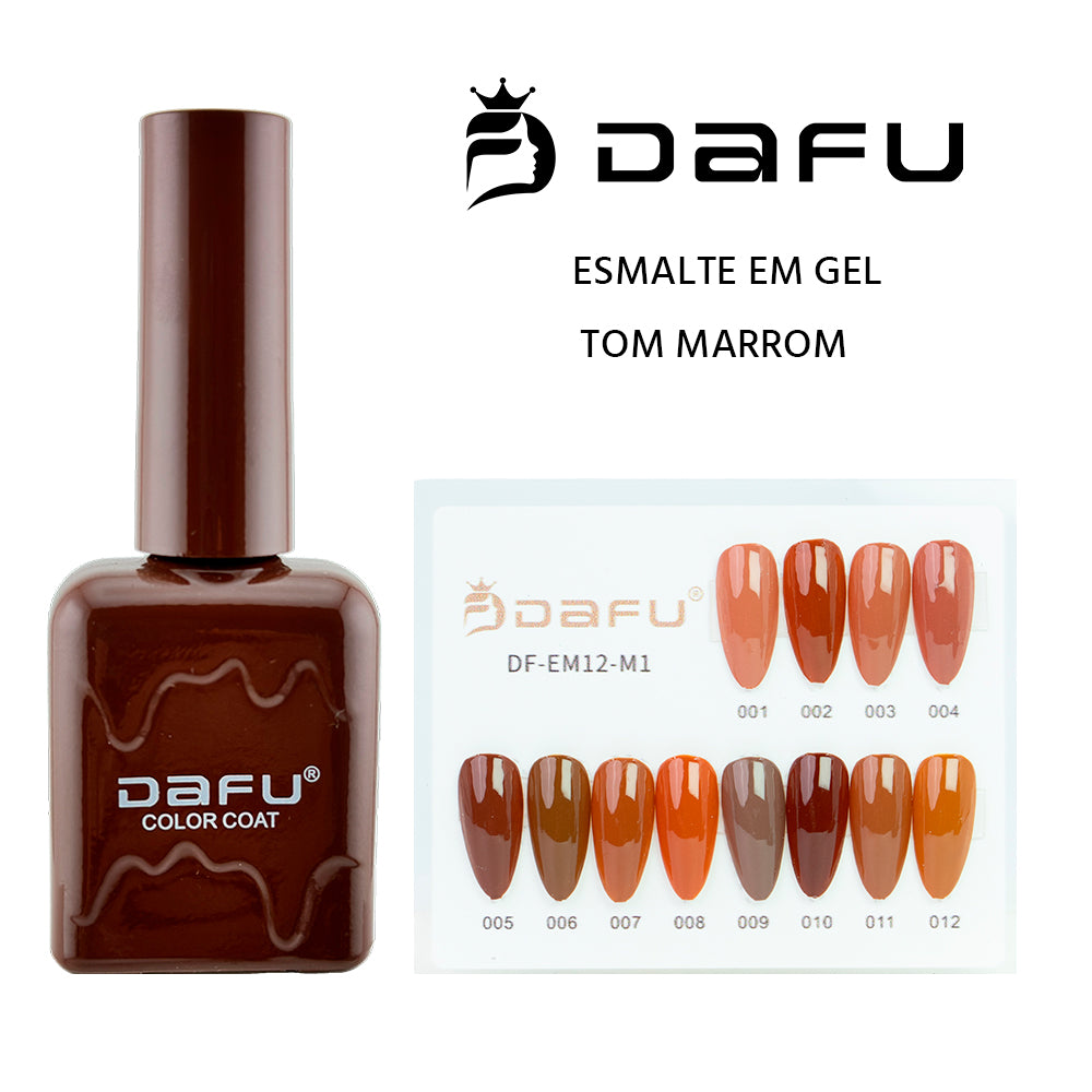 Esmalte em gel uv & led soak off coleção marrom Dafu