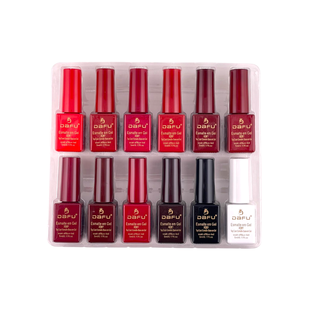 Esmalte em Gel 3 em 1 - 5ml - (12 cores) - DF-ONE12-V