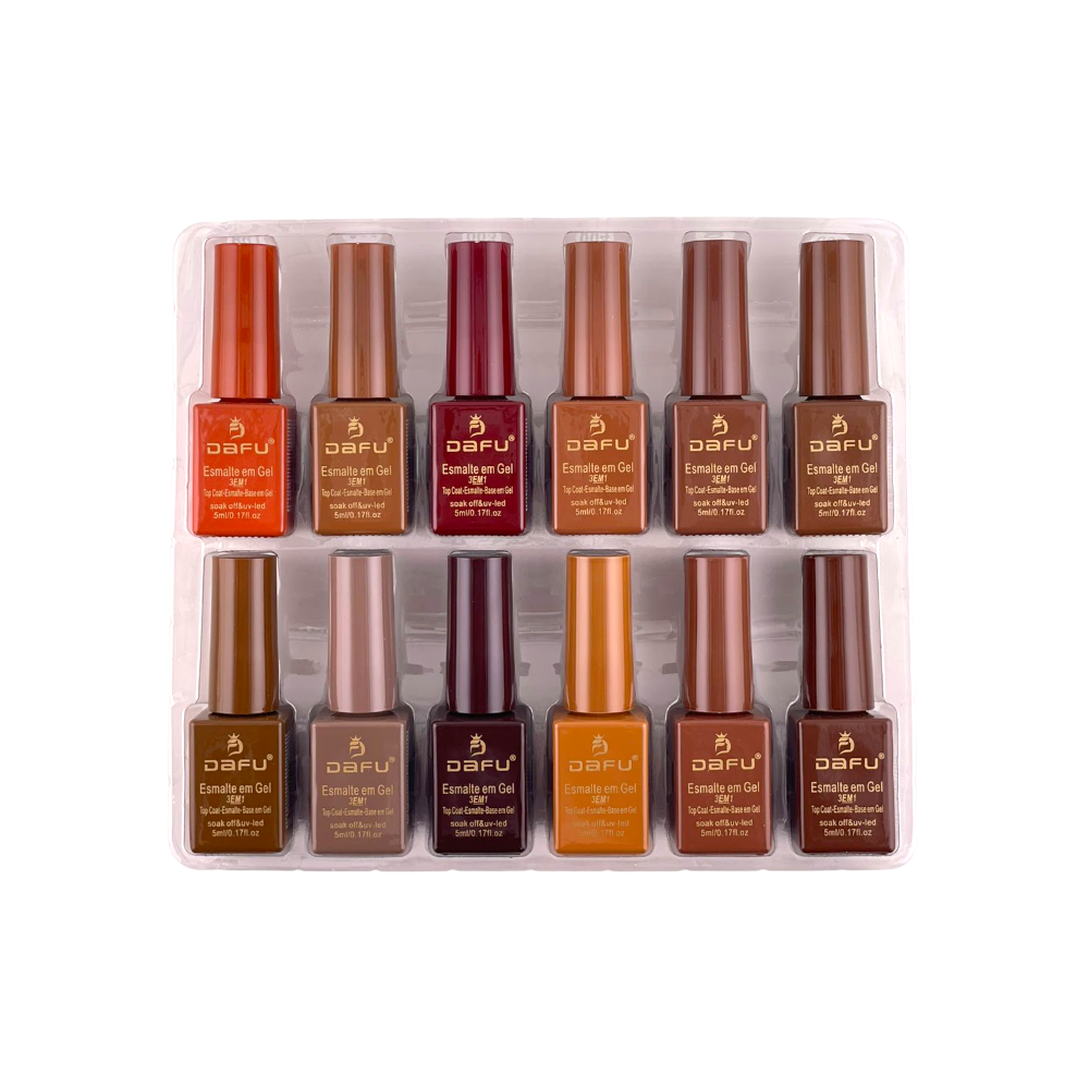 Esmalte em Gel 3 em 1 - 5ml - (12 Cores) - DF-ONE12-M