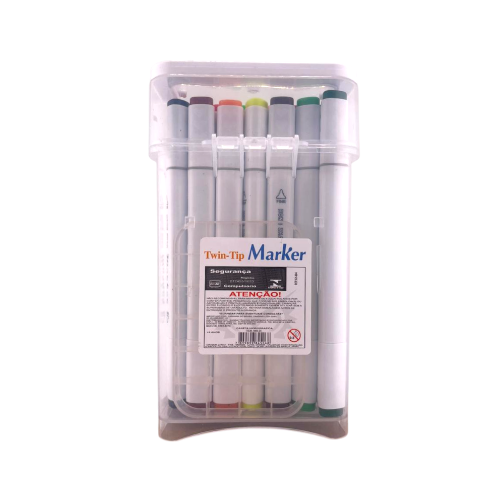 Canetinha Hidrográfica Twin-Tip (24 Cores) - No-669-24