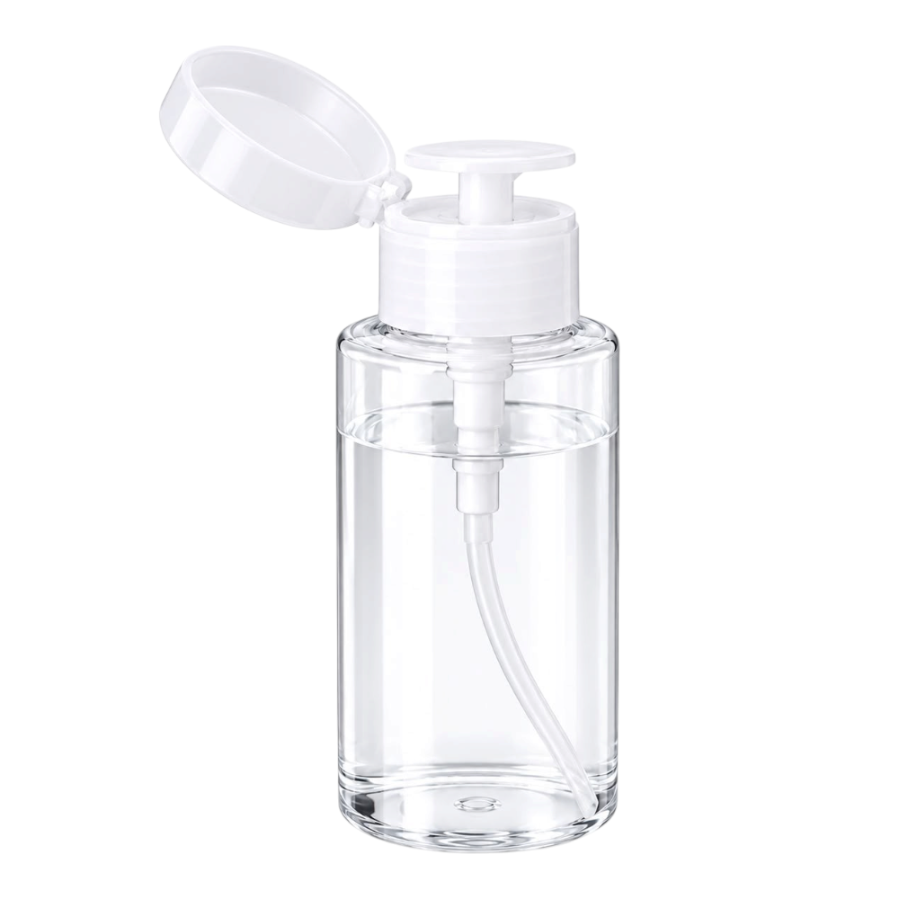Frasco Pump Transparente com Branco - DF303-PM10