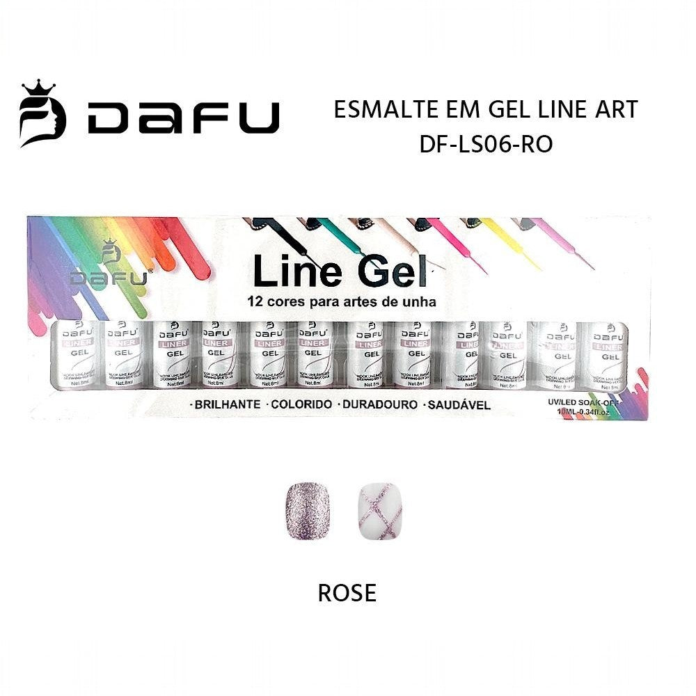Esmalte em gel Line art rose Dafu DF-LS06-RO